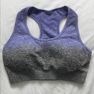 GYMSHARK Ombré Seamless Sports Bra Indigo/Black